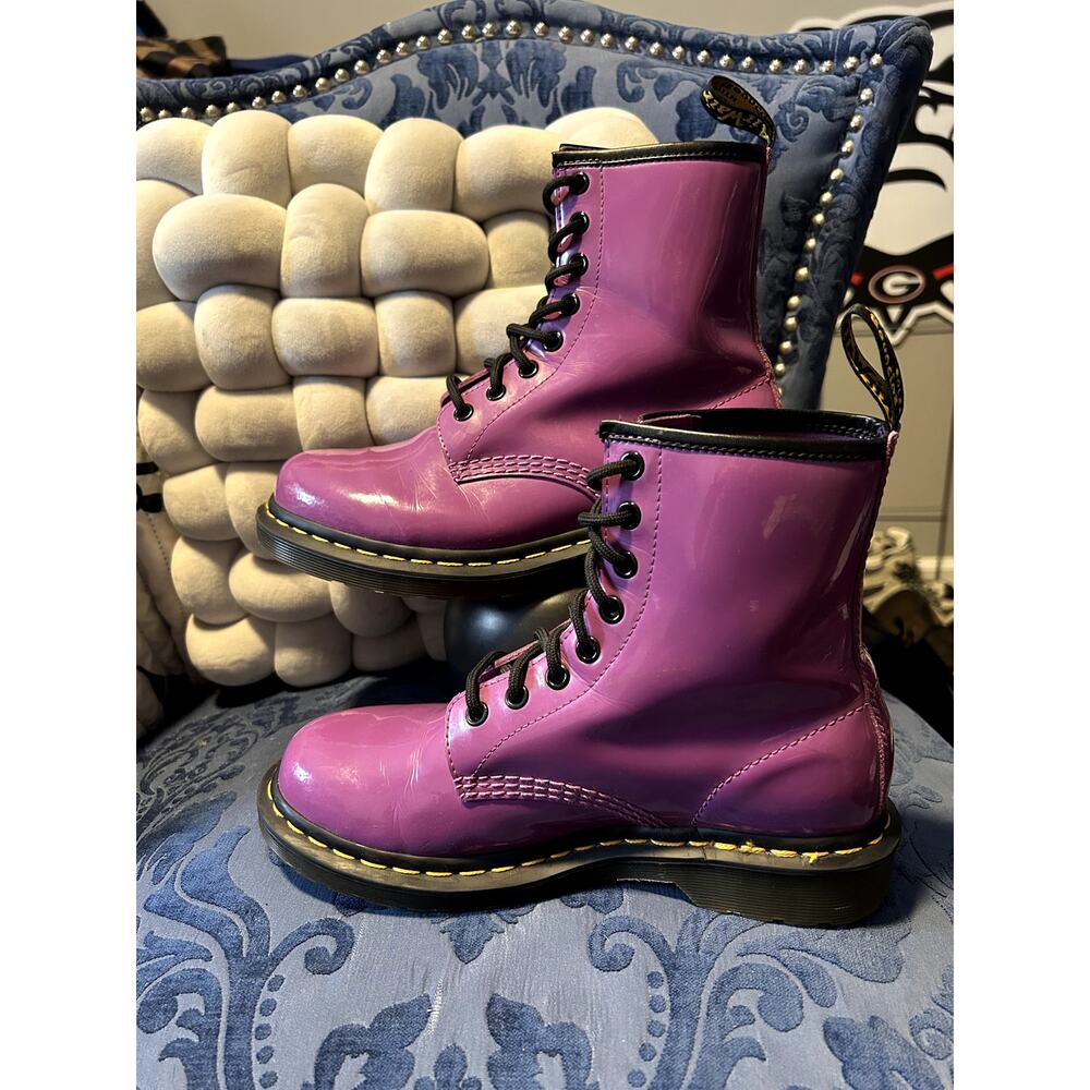 Dr Martens Bright Purple 1460 Boots Size 7/EU 38 - Picture 2 of 9